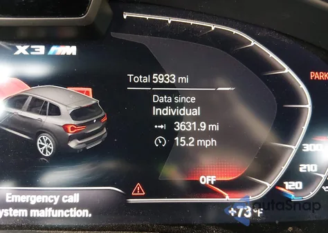 2024 BMW X3 M z USA, uszkodzony, nr VIN 5YM13EC0XR9W09293